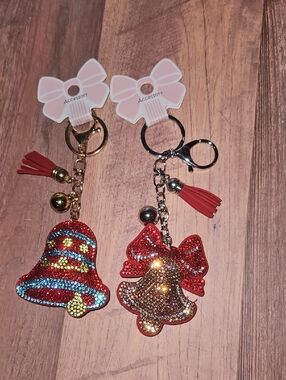 Rhinestone Bell Keychains Nwt